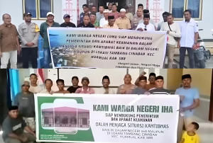 Iha dan Luhu Deklarasi Damai, Polisi Tertibkan Tambang Cinnabar Ilegal di Huamual